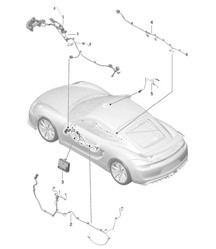 Kabelbomen deuren / Middenconsole / Handschoenenkastje / Besturingseenheden deuren 981C Cayman GT4 2016