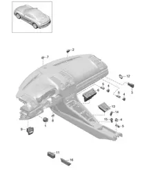 Interruttore / Pannello di controllo / Aria condizionata 981C Cayman GT4 2016