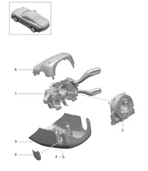Commodo de colonne de direction 981C Cayman GT4 2016