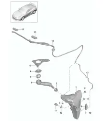 Sistema lavaparabrisas 981C Cayman GT4 2016
