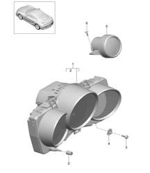 Instruments / Chronomètre 981C Cayman GT4 2016