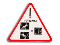 sticker with pictogram for - airbag / child seat restrict 3B0010219B