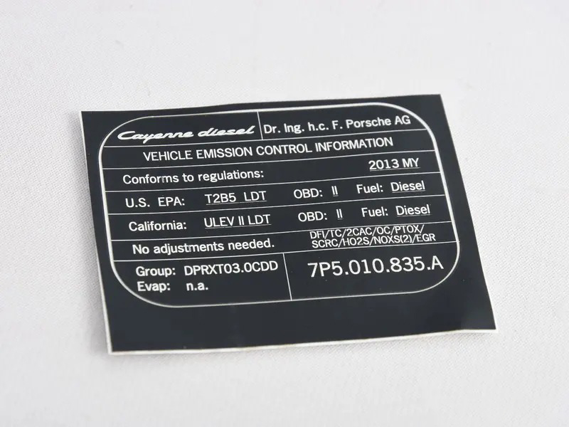 sticker engine data 95800611980