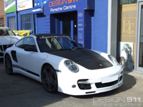 Porsche 997 Turbo Carbon & Matt White Wrap 