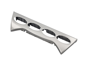 Konsolenblende Silber mit 4 Löchern Porsche 996 / 986 Boxster - 911680CP915, 911680CP915A