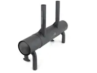 Exhaust muffler / silencer rear box. Porsche 356 A/B/C with dent - 1620603900, PO-92103, 61654103, 616 54103