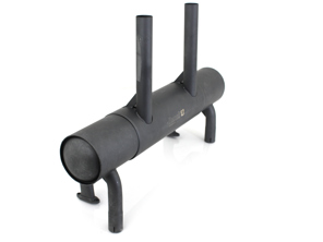 Exhaust muffler / silencer rear box. Porsche 356 A/B/C with dent - 1620603900, PO-92103, 61654103, 616 54103