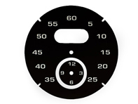 Sport chrono instrument face, Black. Porsche 997 / 991 / Boxster / Cayman / Panamera - 97641997021 - F97 641 997 021, F97641997021