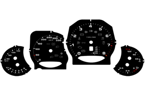 Zifferblattsatz, KMH. Porsche 970 Panamera S / Panamera 4S