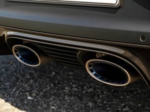 Exhaust surround centre trim matt black, rear bumper. Porsche 9YA Cayenne turbo GT Coupe - 9Y3807644OK1