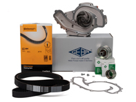 Water pump belt & pully kit. Porsche 928 4.5L S 4.7L 1977-82 - 92810515700, 92810551212, 92810557100, 92810601522, 92810613406