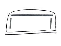 Sunroof seal and felt kit genuine. Porsche 911 / 964 / 993 - 91156419300, 91156419100, 90156490505, 91156440901, 91156440900