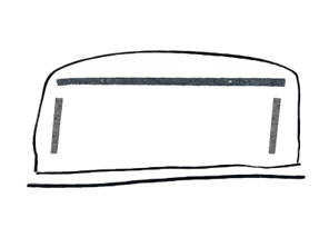 Original-Schiebedachdichtungs- und Filzsatz. Porsche 911 / 964 / 993 - 91156419300, 91156419100, 90156490505, 91156440901, 91156440900