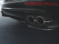 Sports tailpipe, in Black. Porsche 958 Cayenne 2015>> - 95804420017