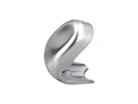 Top push down knop voor Tiptronic versnellingspookknop, in Arctic Silver. Porsche 986 Boxster 2002 / 996 - 00004320457
