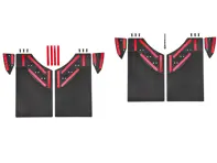 Set of front/rear mud flaps with mounting materials. Porsche 955 / 957 Cayenne - PCG504821A