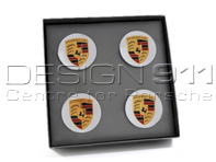 Wheel Caps with Coloured Crest for Porsche Macan (Set of 4) - 00004460510, 00004460710