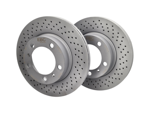 Disques de frein avant percés standard EBC. Porsche Boxster / Cayman D1667D - 98735140101, 98735140201 - D1667D