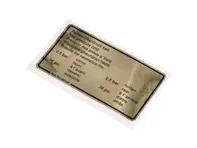 Sticker Tyre Pressure. Porsche 944 S2 / 968 1992 - 96470128703