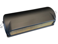 Matte Black (painted) Carbon Fibre air filter covers with Brass mesh. Porsche 911CIS 1973-83 - 91108012302, 93011018400, 91111018300 - CISaircleaner