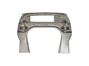 Vorderer Boden-/Aufhängungshalter mit Klimaanlagenausschnitt. Porsche 911 1974-89 - 91150195500, 91150195501, 91150195500GRV, 91150158003 - PP200C, P200C