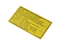 Autocollant niveau d'huile moteur. Porsche 911 SC - 93000650400 - 1601500306