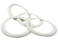 16' Wheel cover set, White. Porsche 356 - AC601216, 8160300310