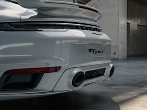 Sports exhaust system, with tailpipes in Black. Porsche 992 Turbo / Turbo S - 992044220