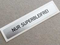 Autocollant de porte de remplissage de gaz 'Nur Superbleifrei'. Porsche 964 - 93070120305