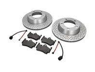 HINTERE Bremsbeläge und Bremsscheibenpaket. Porsche 981 - 98735240101, 98735293903, 98160916300