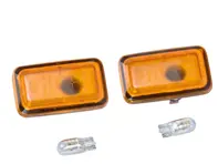 Side repeaters square Amber. (set of 2 ) Porsche 924 / 944 / 968 / 993 / 964 / 911 - 4A0949101, 99963103290