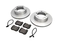 Front Brake pads and brake disc package. Porsche 944 2.7L 8V 1988-89 /  944S 2.5L 16V 1987-88 - 94435104105, 94435195103, 94461221200, 94435195102, 94435195104, 477698155, 92835194200, 92835195100, 94435104105ABS, 94435195104BRE, 460151820, 15941, 94435104106, 1663600217, 94435195100, 94435195101