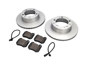 Bremsbeläge und Bremsscheiben vorn. Porsche 944 2.7L 8V 1988-89 / 944S 2.5L 16V 1987-88 - 94435104105, 94435195103, 94461221200, 94435195102, 94435195104, 477698155, 92835194200, 92835195100