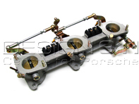 Gasklephuis. Porsche 911E 1970-73 - 91111008310, 91111008400