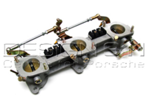 Drosselklappengehäuse. Porsche 911E 1970-73 - 91111008310, 91111008400