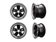 18' Fuchs Alloy Wheels SET OF 4 in Black 8.0J & 10J For Porsche Car - 999362B188052, 999362B181065