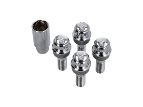 Kit de boulons de roue antivol (taille standard) Chromé pour Porsche - 99736198009, PAF009593, 99136105700, WHT006980C, WHT006980A, 9A700698000