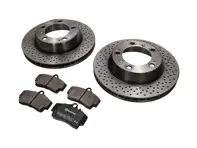 Remblokken- en remschijvenpakket ACHTER Porsche 987 Boxster S / Cayman S - 98635293911, 98635240301, 98735240301, 98735240300, 98735293901, 98735293900, 98635293911BRE, 98635240301BRE, 98661236501, 90026904701, 99907340201, 99635295901
