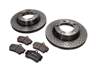 REAR Brake Pads and Brake Disc Package Porsche 987 Boxster S / Cayman S - 98635293911, 98635240301, 98735240301, 98735240300, 98735293901, 98735293900, 98635293911BRE, 98635240301BRE, 98661236501, 90026904701, 99907340201, 99635295901