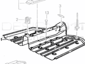 La section de plancher couvre l'avant. Porsche 964 / 993 - 99350150100GRV