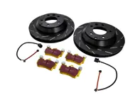 Sportbremsscheiben- und Bremsbelagsatz für die Hinterachse. Porsche 957 Cayenne 3,6 l / 957 Cayenne Diesel - 95535240130, 95535240131, 95535293900, 95535293901, 95535293902, 95535293903, 95535293906, 95535293950, 95535293961, 95535293962, 95535293963, 9553529396, 95561236502