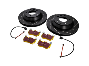 Set di dischi e pastiglie freno posteriori sportivi. Porsche 957 Cayenne 3.6 litri / 957 Cayenne Diesel - 95535240130, 95535240131, 95535293900, 95535293901, 95535293902, 95535293903, 95535293906, 95535293950, 95535293961, 95535293962, 95535293963, 9553529396, 95561236502