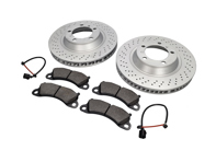 FRONT Brake Pads and Brake Disc Package Porsche 991 S 3.8L - 99135240301, 99135240401, 99135140302, 99735140402, 9P1615301, 9P1615302