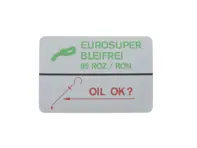 Sticker Fuel 95 Octane Rating. Porsche - 92800611703