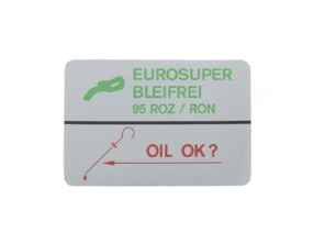Sticker Fuel 95 Octane Rating. Porsche - 92800611703
