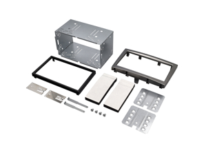 Placca frontale doppio Din (antracite). Porsche 911 (997) / 987 Boxster / 987C Cayman - CT23PO03