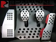 Rennline Aluminium 4-teiliges Pedalset Gummigriff. Porsche 911/912/930Targa+Cab 964/993 Alle - P70.60.53, P706053