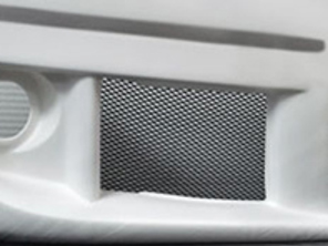 Schwarzes Aluminiumgeflecht im „Diamant“-Stil – Maschengröße: 100 cm x 40 cm - 99950555555