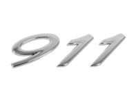 911 - Chrome rear lid badge, Small. Porsche 991 - 99155923101