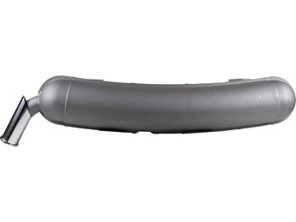 Silencieux d'échappement / silencieux avec sortie de 57 mm peinte en gris. Porsche911 1965-66 - 91111102500, 91111102505, 1620614100, 92.210Bearly - 1620614100